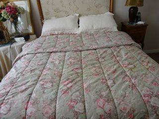 Vintage Ralph Lauren Full/queen Comforter " Charlotte Pattern " Excellentcondition