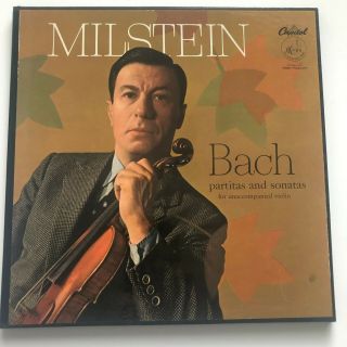 Bach: Violin Partitas & Sonatas - Nathan Milstein Capitol Pcr 8370 Triple Lp
