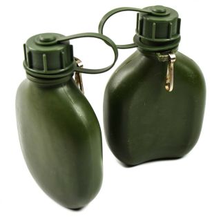 One 1pcs Army Drinking Flask Finnish Water Bottle Military Canteen