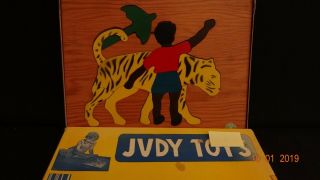 Vintage Little Black Sambo Wood Puzzle - Judy Toys 1940 