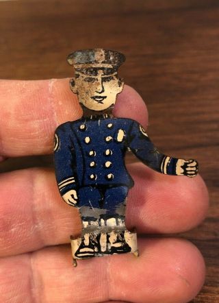 Vintage Tin Litho Unique Art Mfg Lincoln Tunnel Police Man Part Only Toy