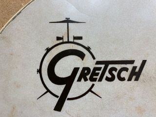 Gretsch 60s Vtg Logo Head 20 - Inch Bass Kick Drum Factory Stock Round Badge