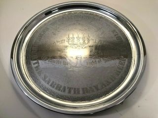 Vintage 1948 Jewish State Of Israel Platter Judaica Silver Plated