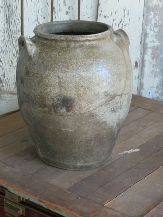 Olive Edgefield Storage Pottery Jar Alkaline Glaze Stoney Bluff South Carolina