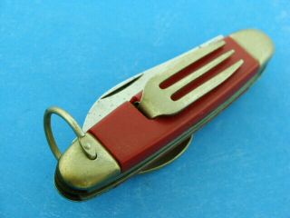 Vintage Imperial Ireland Folding Hobo Camper Scout Pocket Knife Fork Knives