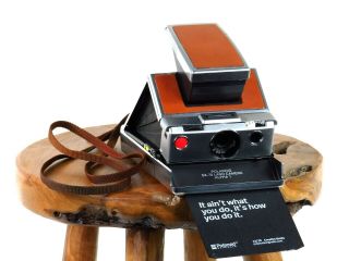 Vintage Polaroid Sx - 70 Land Camera Alpha 1 Leather W/ Strap