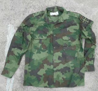 Yugoslavia / Serbia Good M93 Camouflage Army Shirt 2006 Size 43 112 Cm Med.