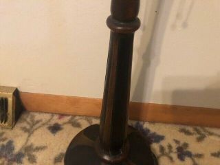 Antique RARE 2 Tone Bronze Handel 3 Socket Lamp Base.  Art Nouveau. 3