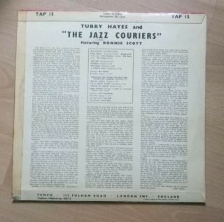 TUBBY HAYES AND THE JAZZ COURIERS FT RONNIE SCOTT UK TEMP 3