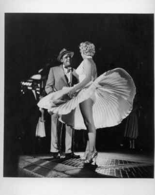 Candid Photo Of Marilyn Monroe & Tom Ewell Filming " The Seven Year Itch.  "