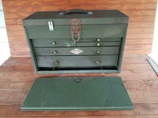 Vintage Sk Tools Machinists Chest 5 Drawer Metal Tool Box S - K
