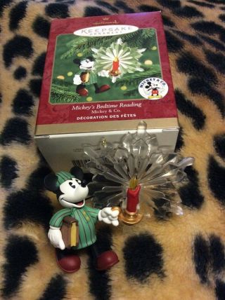 Hallmark Keepsake Mickey Mouse Christmas Ornament 2000 Clip On Light Disney