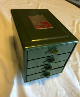 Vintage Small 4 Drawer Metal Cabinet “file A Way Chest” Chicago,  Usa Steelmaster