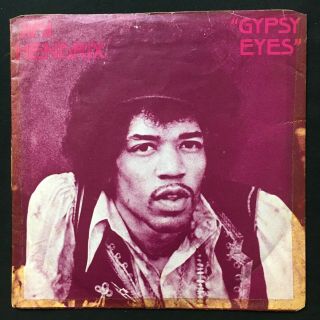 Jimi Hendrix Gypsy Eyes Track Maxi - Single 1968 E.  P.  7” 45 Vinyl Picture Sleeve