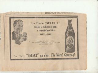 3 Ad French 1940 Clipping Newpaper Beer Champlain & Boswell Quebec