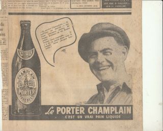 3 ad french 1940 clipping newpaper beer champlain & boswell quebec 3