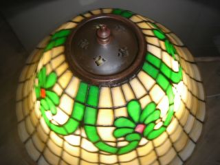 ARTS CRAFTS GORHAM LEADED GLASS SHADE GOOD FOR HANDEL LAMP 3