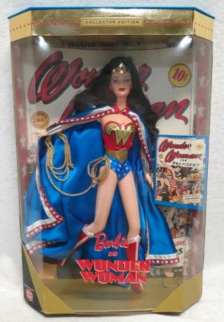 Vintage 1999 Mattel Barbie As Dc Comics Wonder Woman Doll