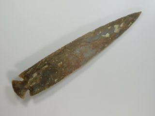 Spearhead Spear 9.  75 " Point Head Flint Stone Rock Arrowhead Lance Blade Knife