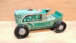 Marx Tin Wind Up Tractor 5 Vintage 1950s Era Lithograph