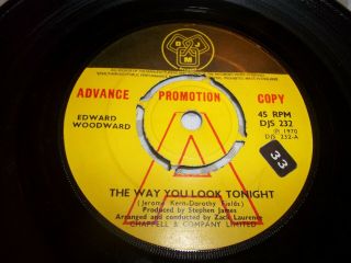 Edward Woodward - The Way You Look Tonight - Vinyl,  7 ",  45 Rpm,  Single,  Promo