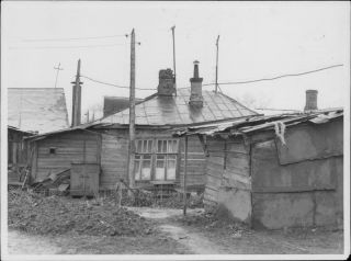 Vintage Photograph Of A Scene From Moscow,  Russia.  Fallen Houses