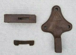 Cleaned Vintage Columbian Blacksmith Post Vise Tool Bench Mounting Plate Asm