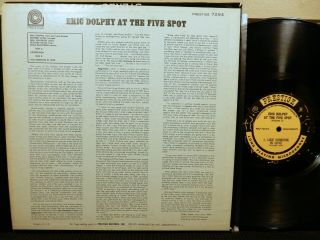 ERIC DOLPHY At The Five Spot V2 LP PRESTIGE PRLP 7294 MONO 1964 MAL WALDRON 2