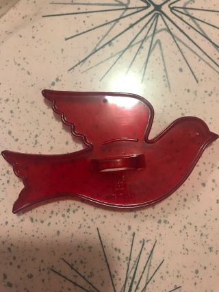 Vintage Hrm Cookie Cutter - Red Christmas Dove Bird
