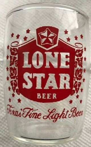 Vintage Lone Star Beer Barrel 4 Oz Glass,  San Antonio Texas