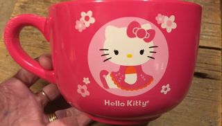Hello Kitty by Sanrio Hot Pink Polka Dot Large Ceramic Coffee Mug 16 oz 3