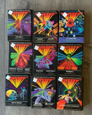 9 Game Cartridges For Magnavox Odyssey 2 Console Vintage