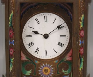 Antique 19thC French Bronze Floral Shaded Enamel Oval Carriage Clock,  NR 3