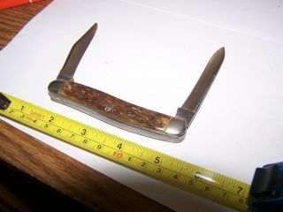 Remington Pocket Knife Bone Scales R3903 Dogleg Muskrat Umc Good Snap 1940 