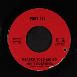 Lovations: Heaven Told Me So / (i Keep Singing) La La La Ooh 45 (drill Hole,