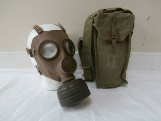 Belgian M51 Army Gas Mask With Filter & Bag Military Issue Equipment