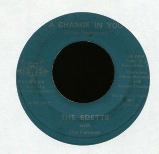 The Edetts Change In You Misery On Jewel Rare Ohio Sweet Soul Funk 45 Hear