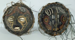 Vintage Papua Guinea Coconut Shell Masks