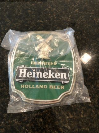 Heineken Imported Beer Green Vintage Old Plastic Sign Windmill Holland