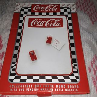 Coca - Cola Collectible Dry Erase Memo Board W/ Two Vending Machine Style Magnets