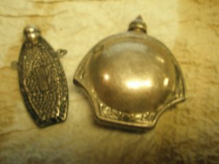 (2) Vintage miniature Snuff bottles with spoons 2