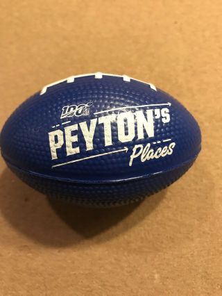 Espn’s Peyton Places/ Payton Manning Nfl 100 Years Toy Nerf Mini Football (rare)