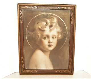 Frame Vintage Print " The Light Of The World " By C.  Bosseron Chambers