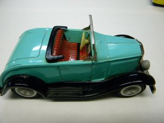 Vintage Japan Tin Friction Bandai 1932 Ford Roadster 3