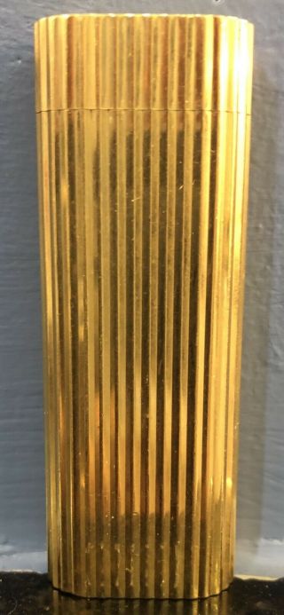 Rare Vintage 100 Authentic Cartier Paris French Yellow Gold Plated Lighter
