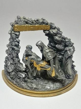 Stations Of The Cross Franklin Pewter 14th Jesus Is Laid In The Tomb