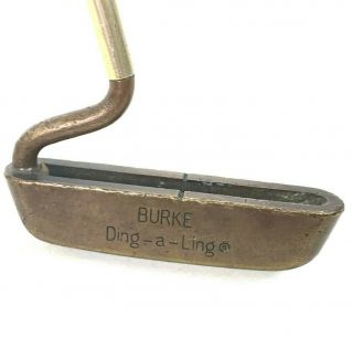 Vintage Burke Ding A Ling Putter Steel Shaft 35 " Tuning Fork Style Rare