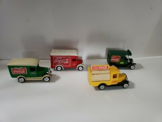 4 Vintage Coke Old Fashioned Delivery Trucks Mexico Tome Coca Cola