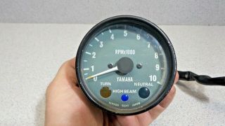 Yamaha Vintage Xt 500 Tt 500 Xt500 Tach Tachometer  (snaped Mount Bolt)