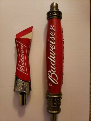 Budweiser Beer Tap Handles 2 For 1 Price - 12 " Tall And 8.  5 " Tall